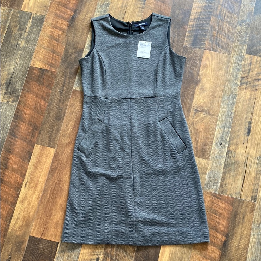 Lands' End Gray Sleeveless Dress